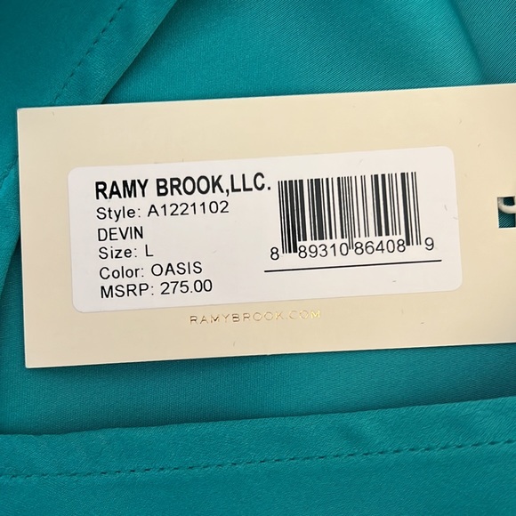 RAMY BROOK Devin V-Neck Satin Top - Picture 4 of 4
